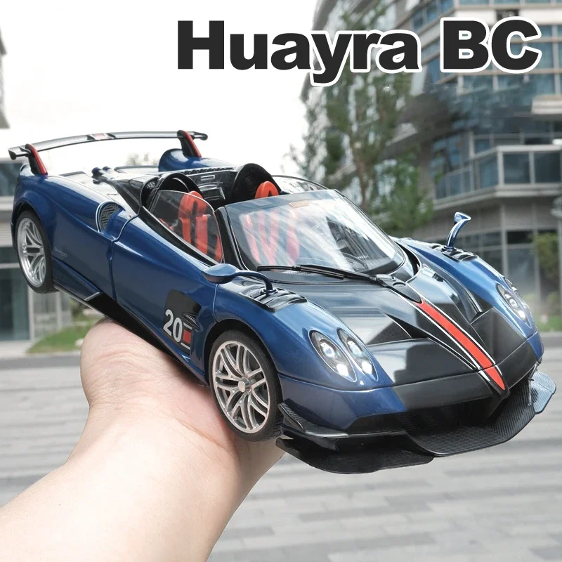 1:18 Pagani Huayra BC Supercar Alloy Car Diecasts & Toy Vehicles Car Model Sound and light Pull back Car Toys For Kids Gifts