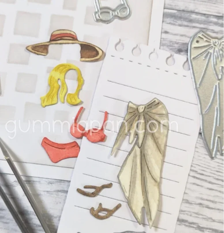 Beachwear for Amy Color Chart New Metal Cutting Dies For DIY Scrapbooking Crafts Maker Photo Album Template Handmade Decoration