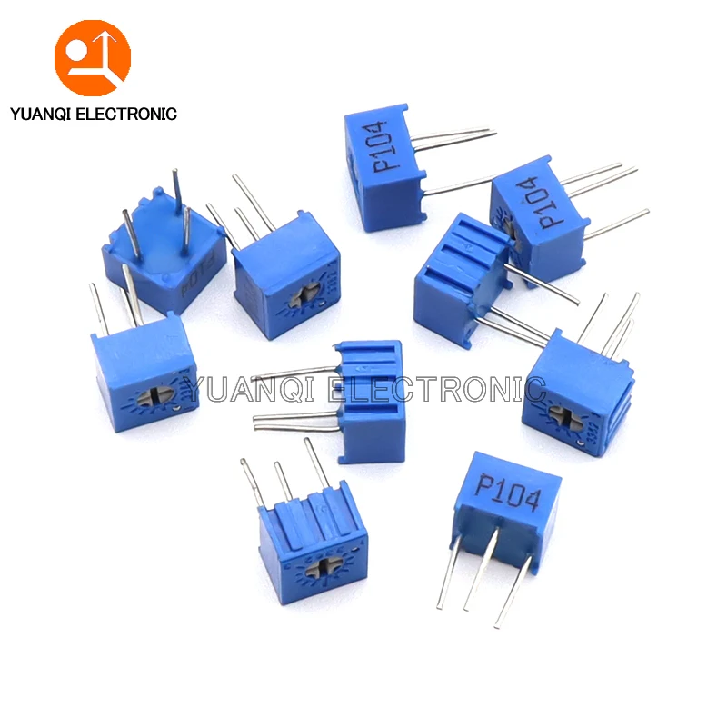 10pcs 3362P 101 201 501 102 202 502 103 203 503 104 204 504 105 Trimpo Trimmer Potentiometer 3362 500R 1K 2K 5K 10K 20K 50K 100K