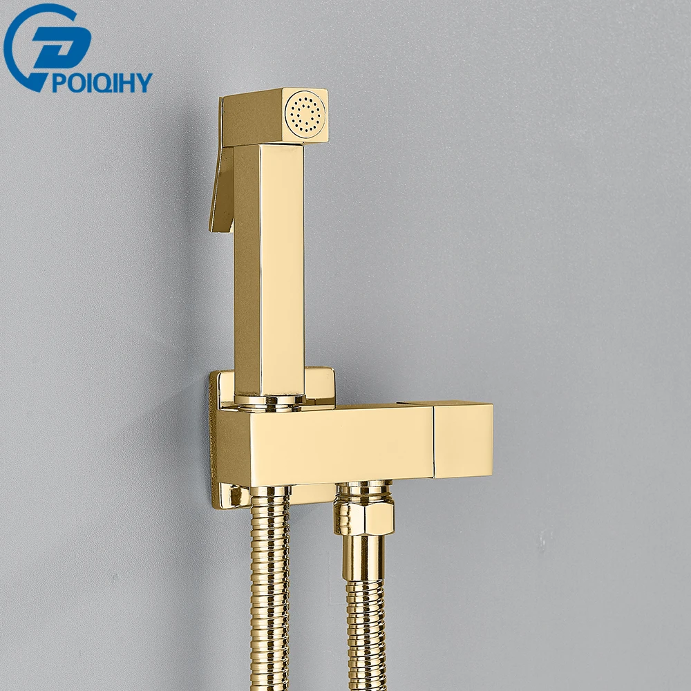 Chroom Handheld Bidet Kraan Roestvrijstalen Bidet Douche Hygiënische Douche Muur Douche Vrouw Cleaner Koud Water Alleen