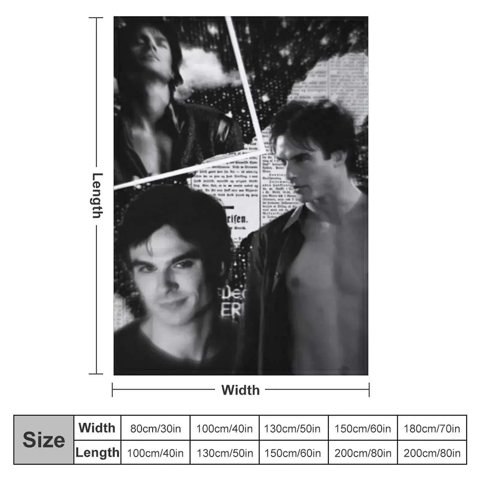 Ian Somerhalder Aesthetic Throw Blanket Baby Quilt christmas decoration Furry Bed Blankets