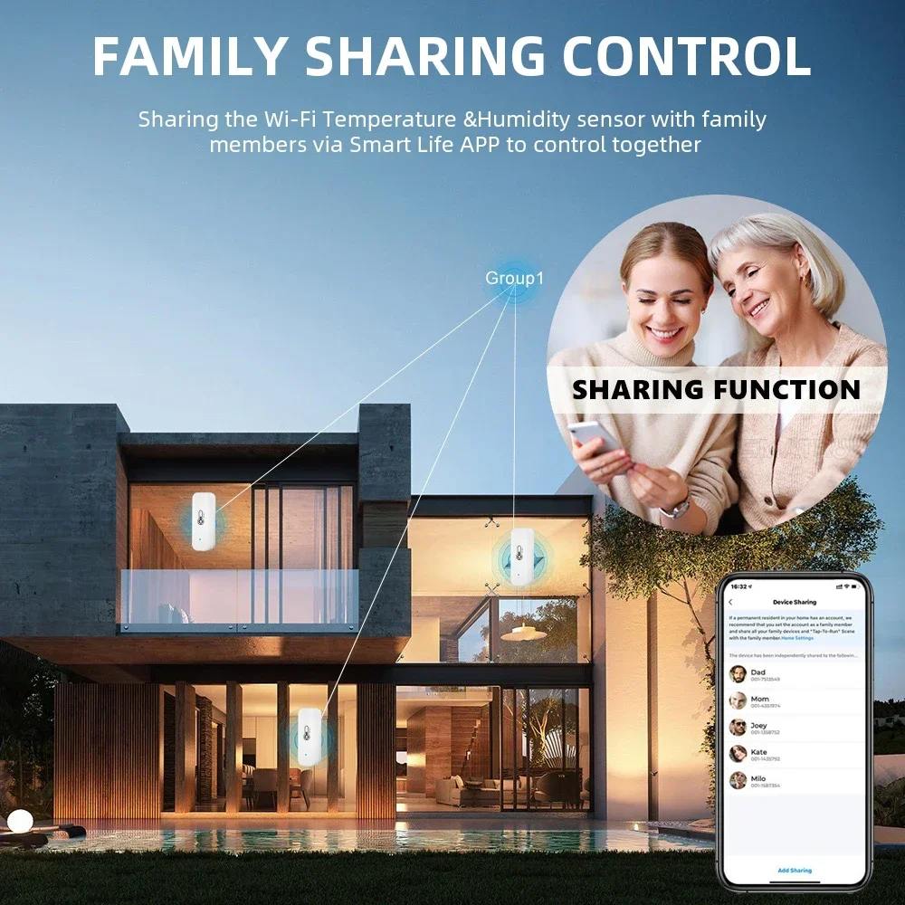 Tuya WiFi Temperatur Feuchtigkeit Sensor Smart Life Remote Monitor Für Smart Home Arbeit mit Alexa Google Assistent – Detail 8
