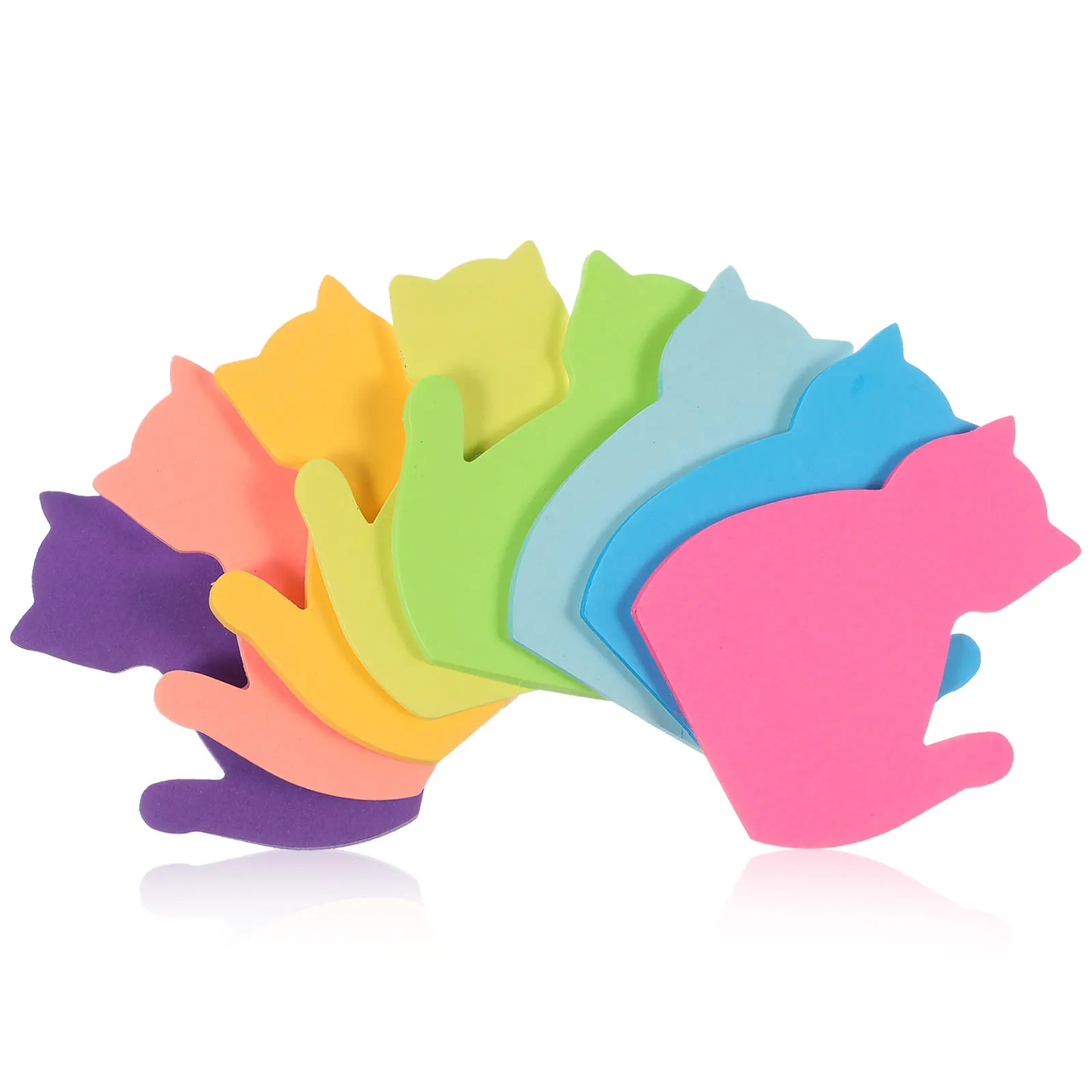 Bloc de notas autoadhesivo, notas de papel de Color adhesivas, suministros escolares para reuniones de oficina, accesorios de papelería bonitos, notas adhesivas, 8 Uds.