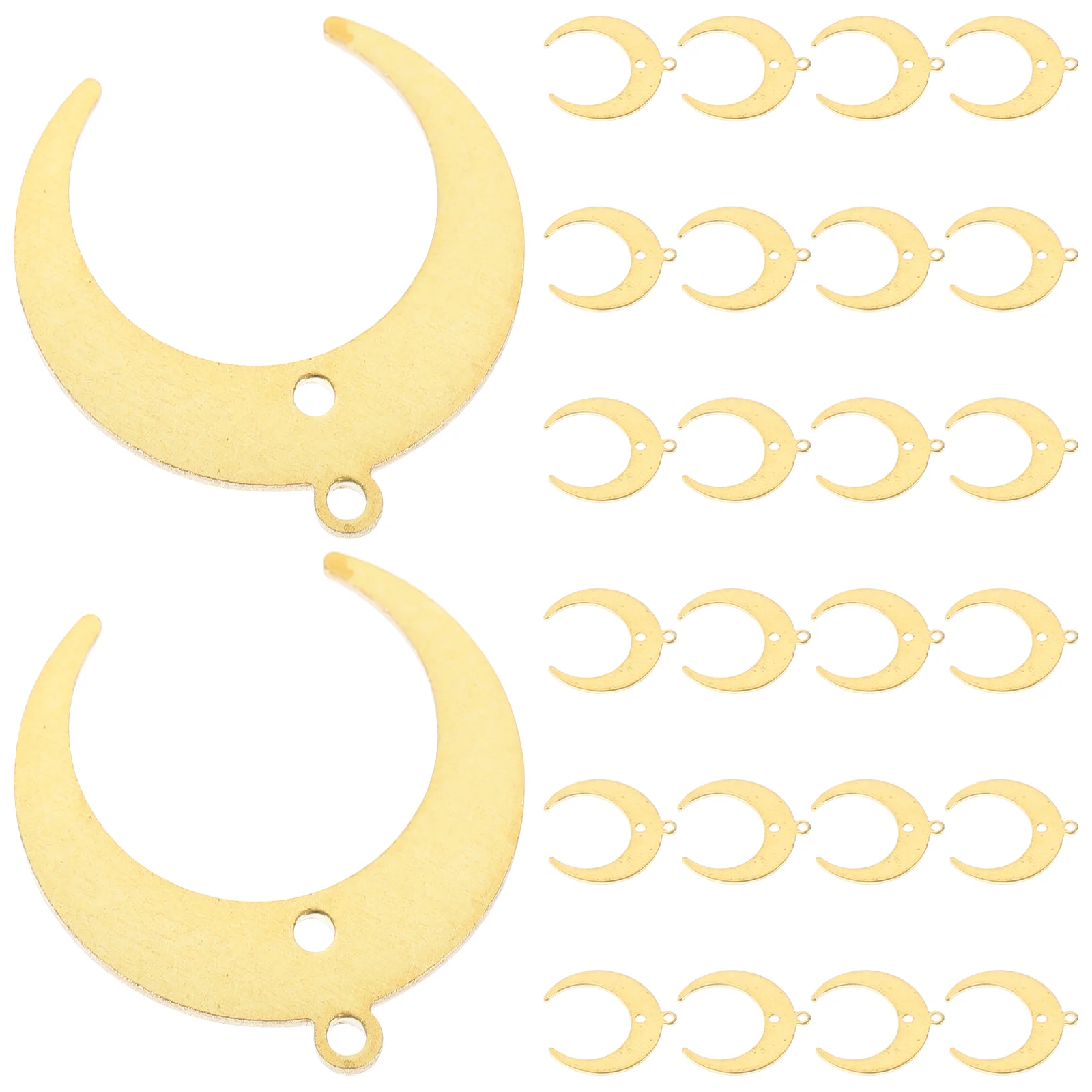 

25 Pcs Moon Pendant Necklace Pendants Connector Charms for Crafts Dainty Jewelry European and American