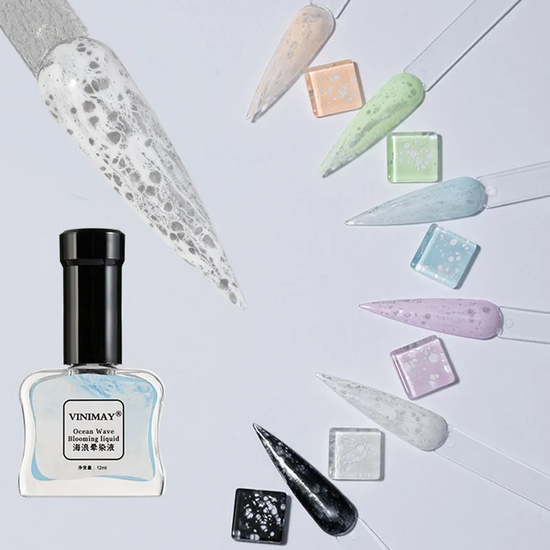 

웨이브젤 Quickly Blooming Nail Polish Bubble Ocean Wave Gel DIY Nail Art Blossom Gel Semi Permanent Soak Off Magic Colornail Gel