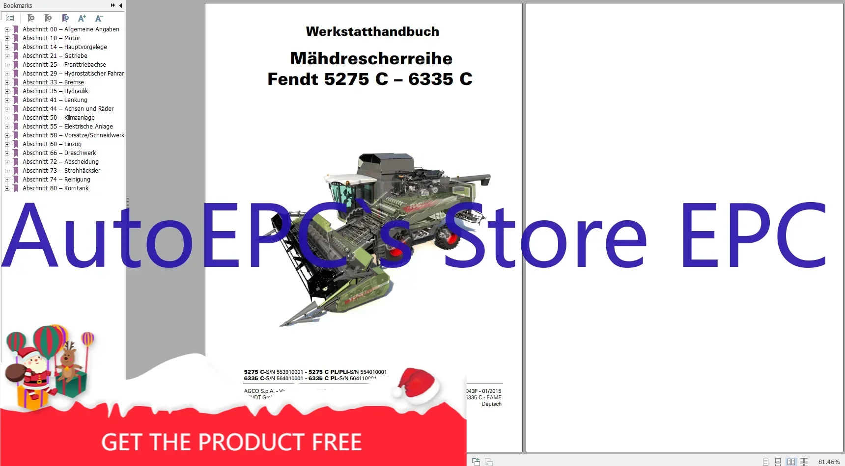 AutoEPC FENDT COMBINE Harvester Diagrams, Operator & Workshop Manuals German Languages DVD