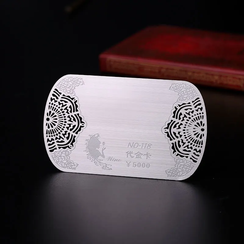 Custom.Membership Card Making High-Grade Metal Card Holder Custom Frosted Relief Points Storage Card VIP Fitness Beauty Card