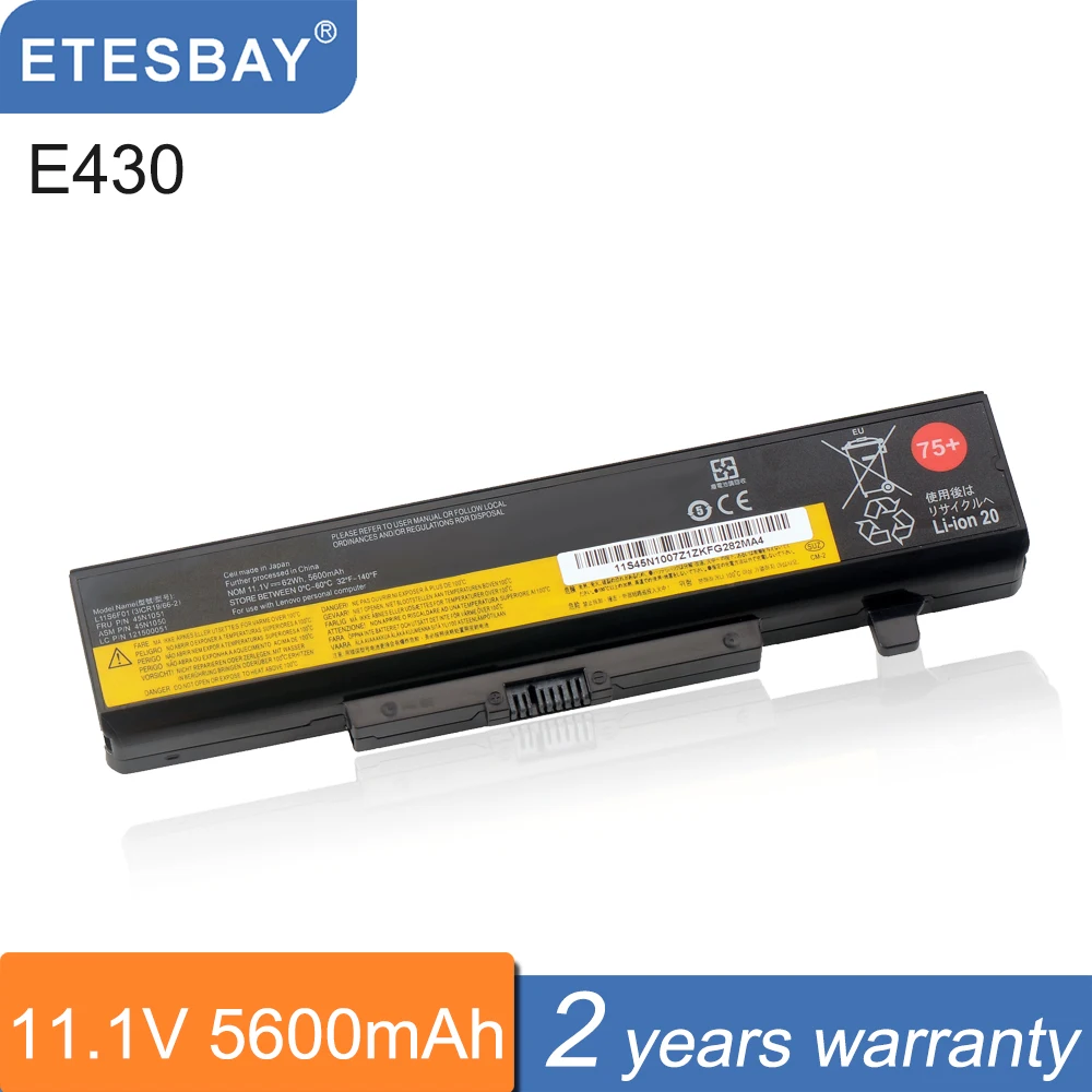 

ETESBAY 45N1042 45N1043 For Lenovo ThinkPad Edge E430 E440 E431 E435 E530 E531 E535 E540 E430C E545 Laptop Battery