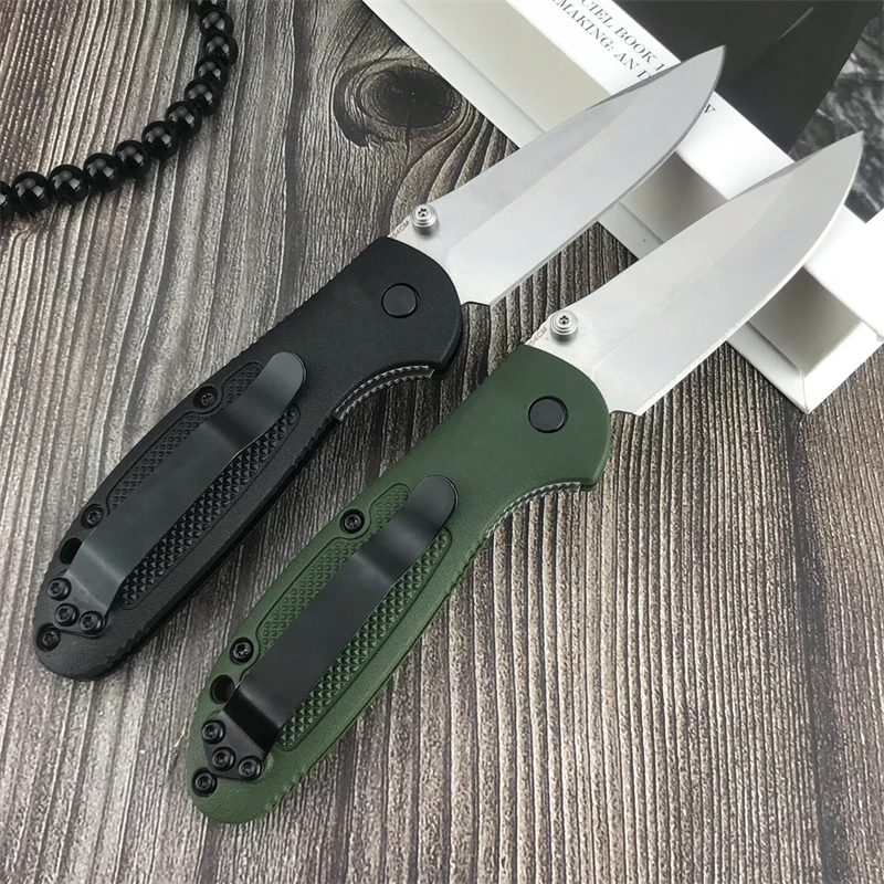 Mini BM556, nylon fiberglass handle tactical folding knife hunting EDC axis pocket knife