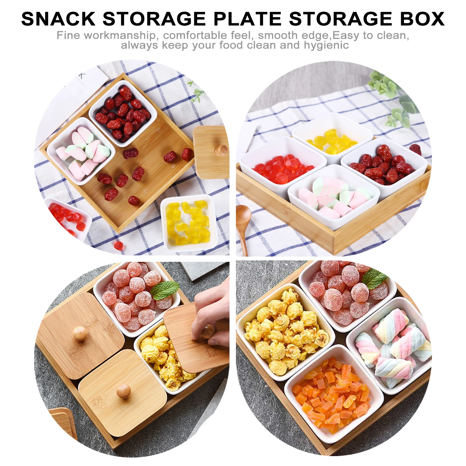 

1 set Ceramic Condiment Dishes Heat Resistant Serving Bowls For Dessert Butter Snacks Japanese Style Tableware Set White
