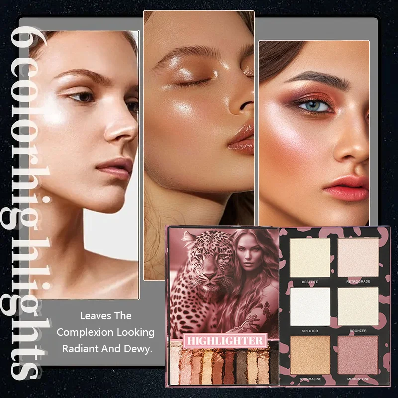 43 Color Leopard Eye Shadow Powder Blusher Highlight Color Makeup Plate Integrates Eye Shadow Highlight Powder Blusher Dressing