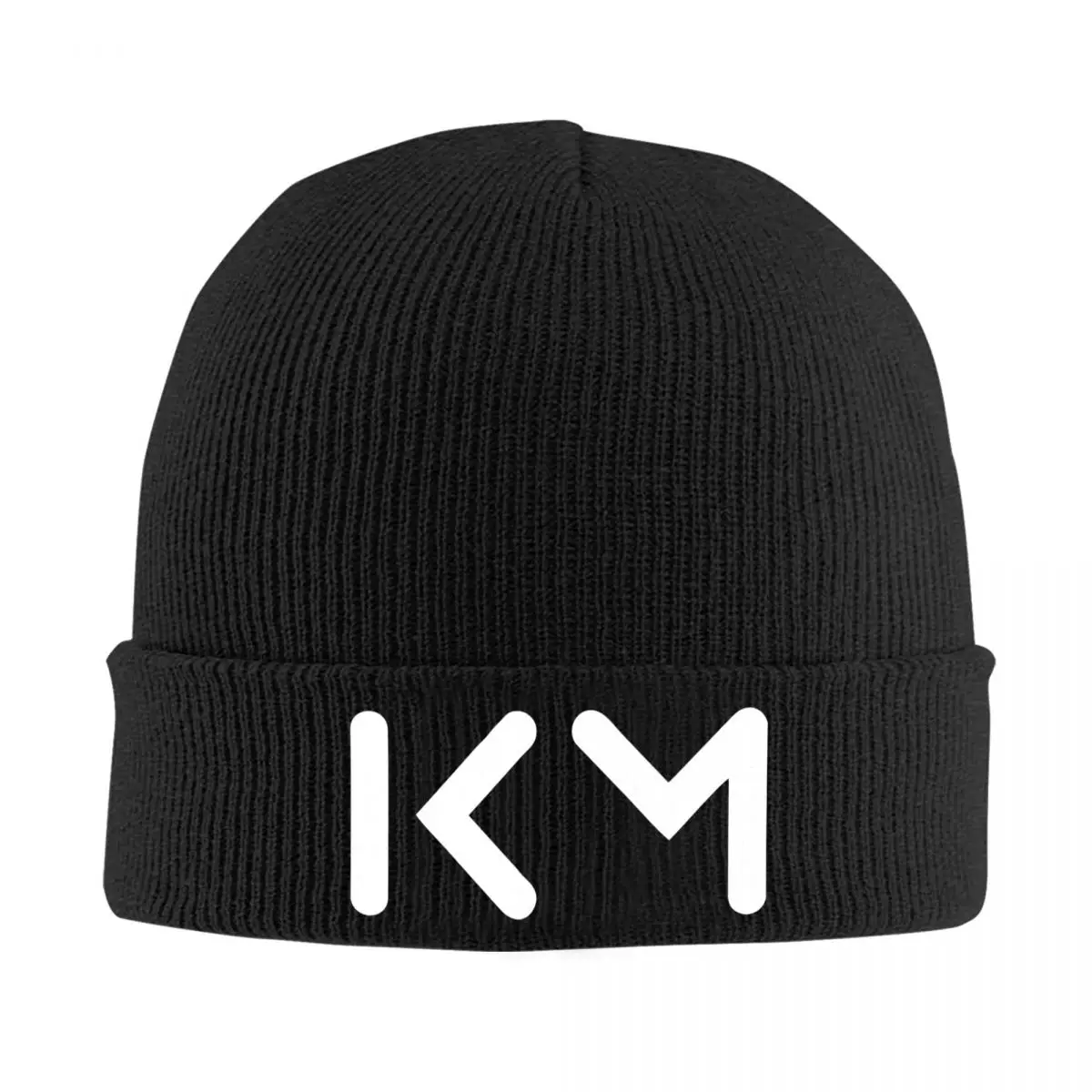 KM Mbappe Logo Knitted Hat for Women Men Skullies Beanies Winter Hats Soccer Football Casual Melon Cap