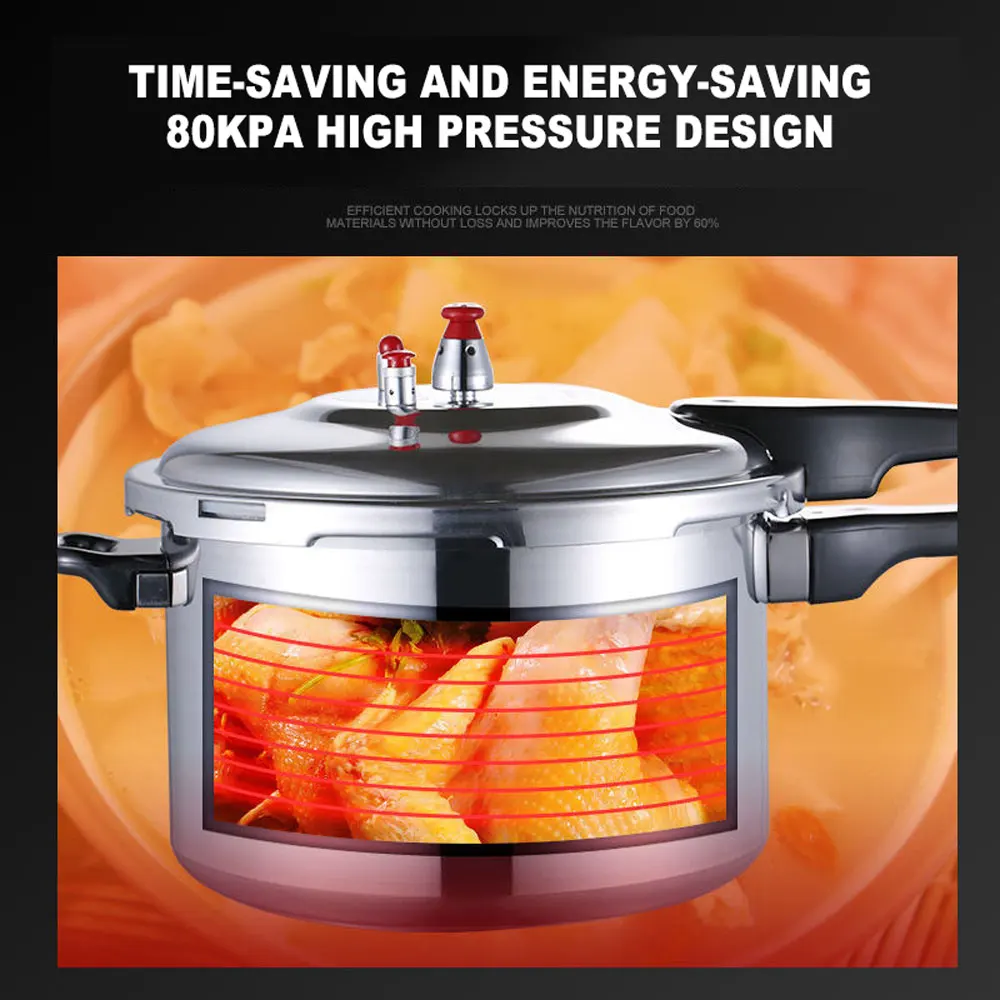 

Aluminium Alloy Kitchen Pressure Cooker Gas Stove Cooking Energy-saving Safety Protection Outdoor Camping Cookware