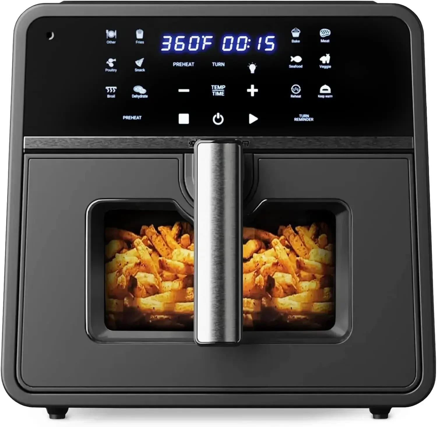 Emerson SmartVoice 10QT 6-in-1 XL Air Fryer (1700W) – Hands-Free Voice Control with 1000+ Commands & 100+ Foods, No App or WiFi Needed, Non-Stick Dishwasher-Safe Basket to Air Fry, Bake, Roast & Dehydrate
