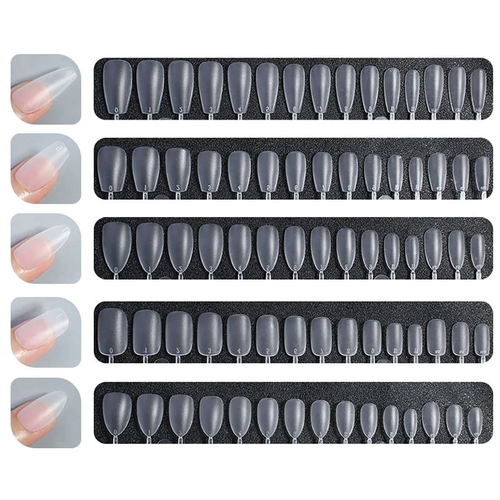 

300Pcs Thin Artificial Nails Full Cover False Nail Tips for Easy DIY Nail Art Short Almond Nails for Wedding Party