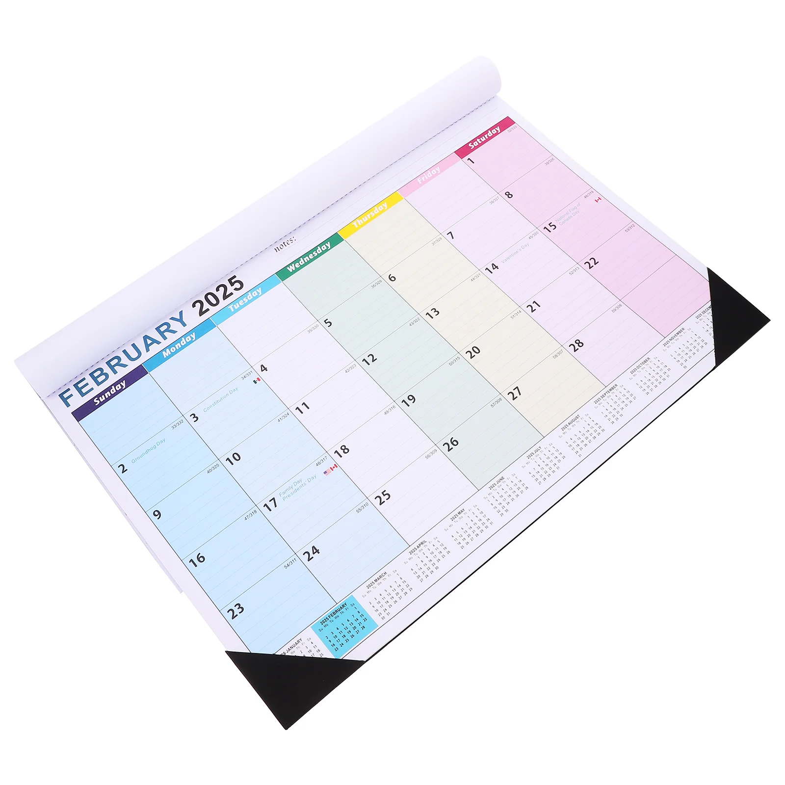 Office Desk Calendar Wall Agenda Hanging Accessories 2025-2026 Yearly Paper Noting