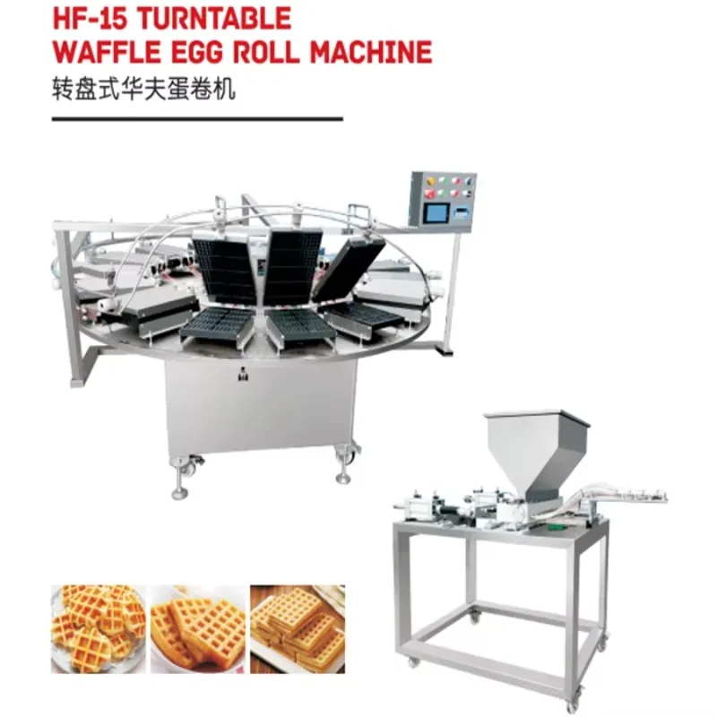 New  Automatic Commercial Belgian Waffle Rotator Large Capacity SUS304 Stainless Steel Electric Gas