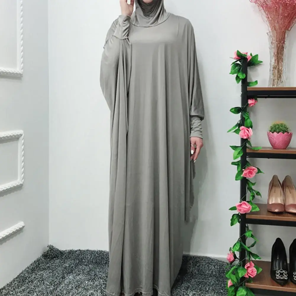 Vestido de Hijab musulmán con capucha para mujer, ropa de oración, Dubai, Islam, Eid, ropa completa, Hijab modesto, Niqab, Ramadán Ro V6Y5