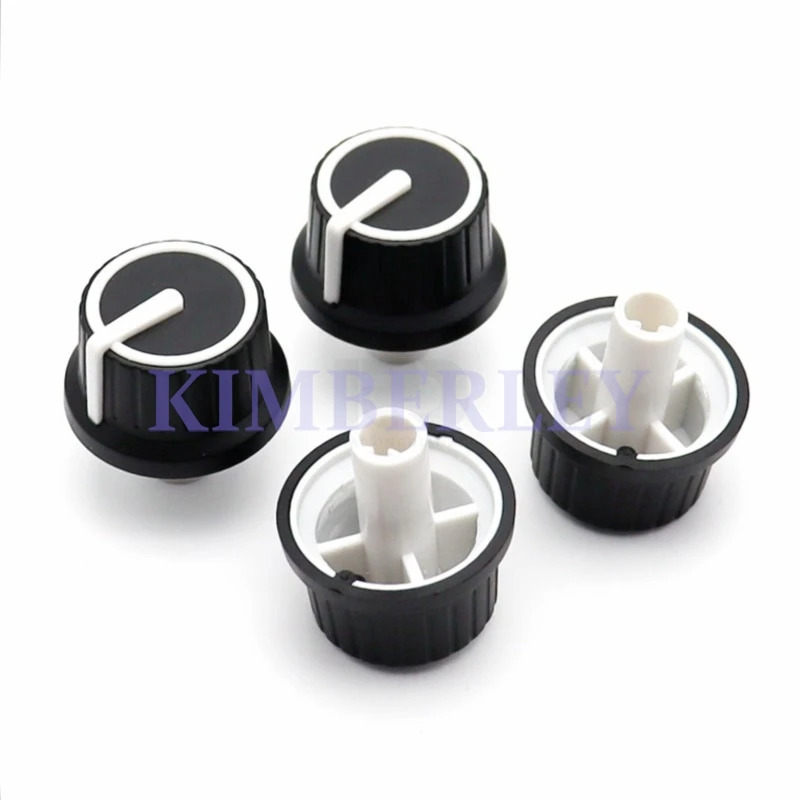 3 Piece 25*15.5MM Potentiometer Knob Cap D Hole half-shaft Knob Cap Control Panel Knob Cap Rubber Knob