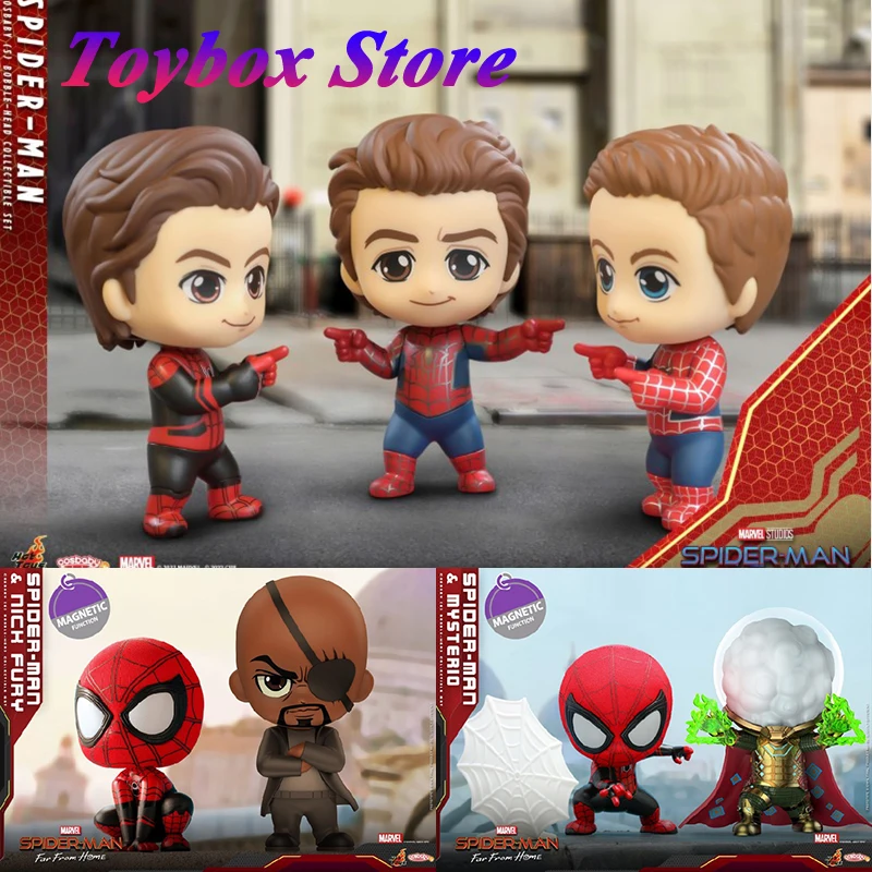 

Hot Toys COSB996 Anime Three Spider-Man No Way Home COSB632 Nick-Fury Set COSB633 Mystero Set Cosbaby Mini Action Figurine Gifts