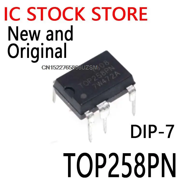 5PCS New and Original  DIP-7 TOP258  258PN  TOP258P TOP258PN