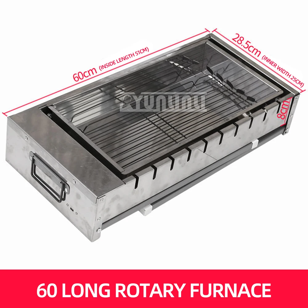 عالية الجودة 60 سنتيمتر المنزلية التلقائي الدورية الشواء موقد في الهواء الطلق للطي الفحم الشواء موقد