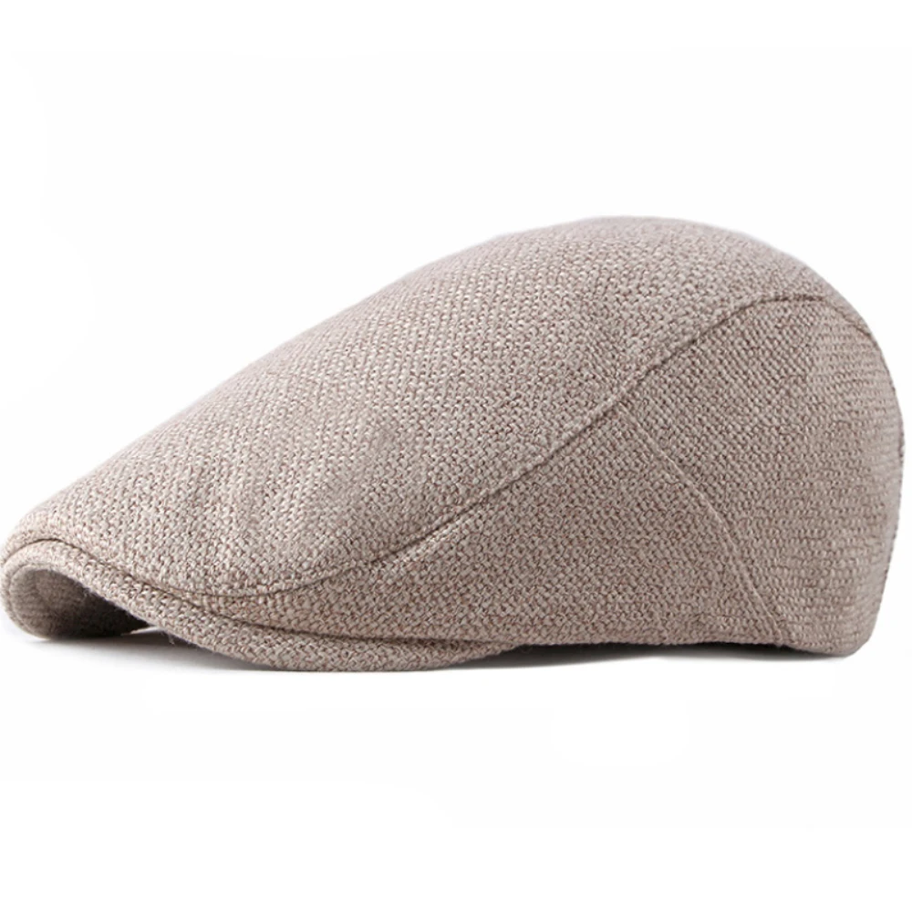

HT2277 Berets Spring Summer Autumn Men Women Cap Breathable Cotton Linen Ivy Flat Cap Male Female Beret Hat Adjustable Beret Cap