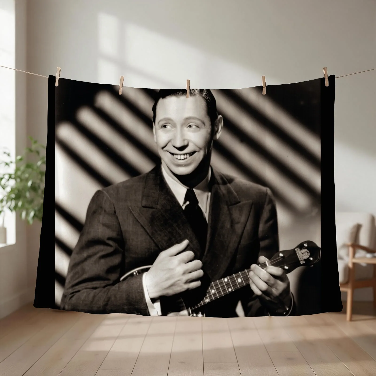 New George Formby Throw Blanket couch cozy soft plush fuzzy picnic outdoor blanket