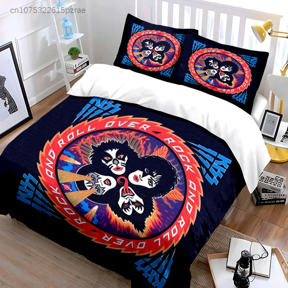 Rock Band Print Decorative Set Multiple Sizes kid's And adults' Bedroom Exquisite 3PC Bedding set, Gift