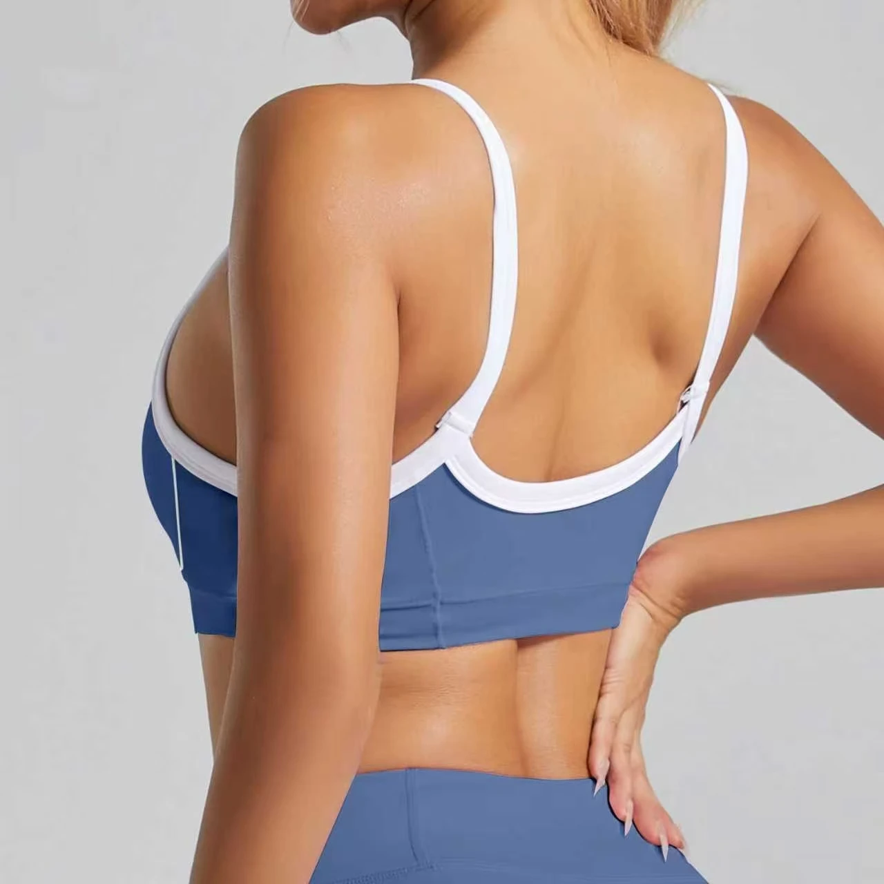 Hgc Women's Sports Bra Gym High Support Impact Push-Up Removable Chest Pad Sexy Fitness Underwear Pilates Yoga Tank Crop Top