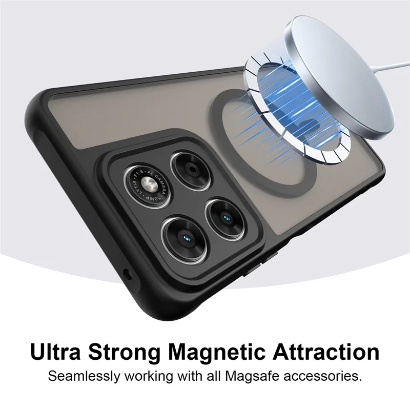 Funda magnética mate con carga inalámbrica para Motorola Moto G37 G47 G57 Power G67 G77 G87, carcasa protectora esmerilada