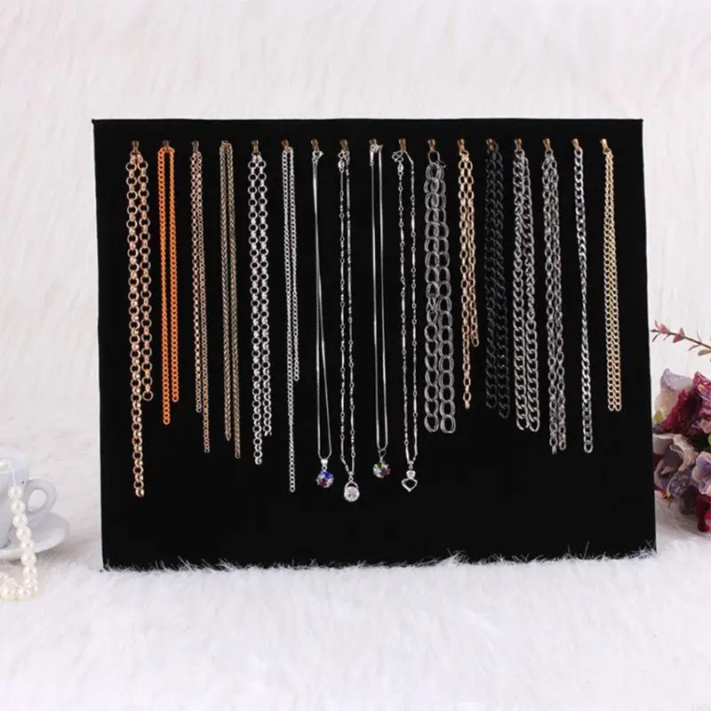 400A Black 17 Hook Necklace Jewelry Tray Display (17 Hook Necklace Display)