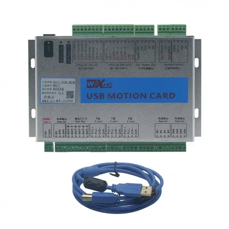 USB 2MHz Mach4 CNC 4 Axis Motion Control Card Breakout Board for Machine Centre 32 or 64-bit and  Windows 10, Windows 8,