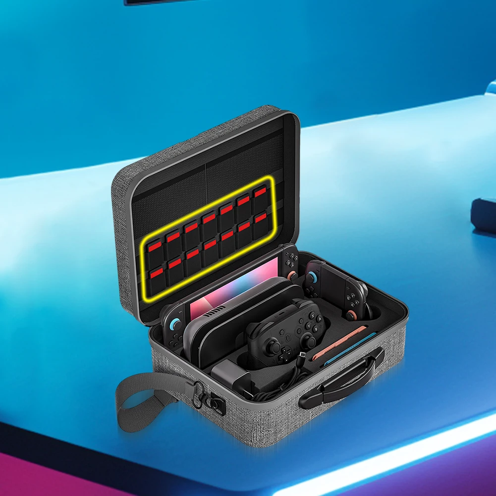 ポータブル収納バッグ-nintendo-switch2用-キャリングケース-ハンドル付き-ショルダーストラップ付き-防水-耐衝撃-トラベルケース-アクセサリー