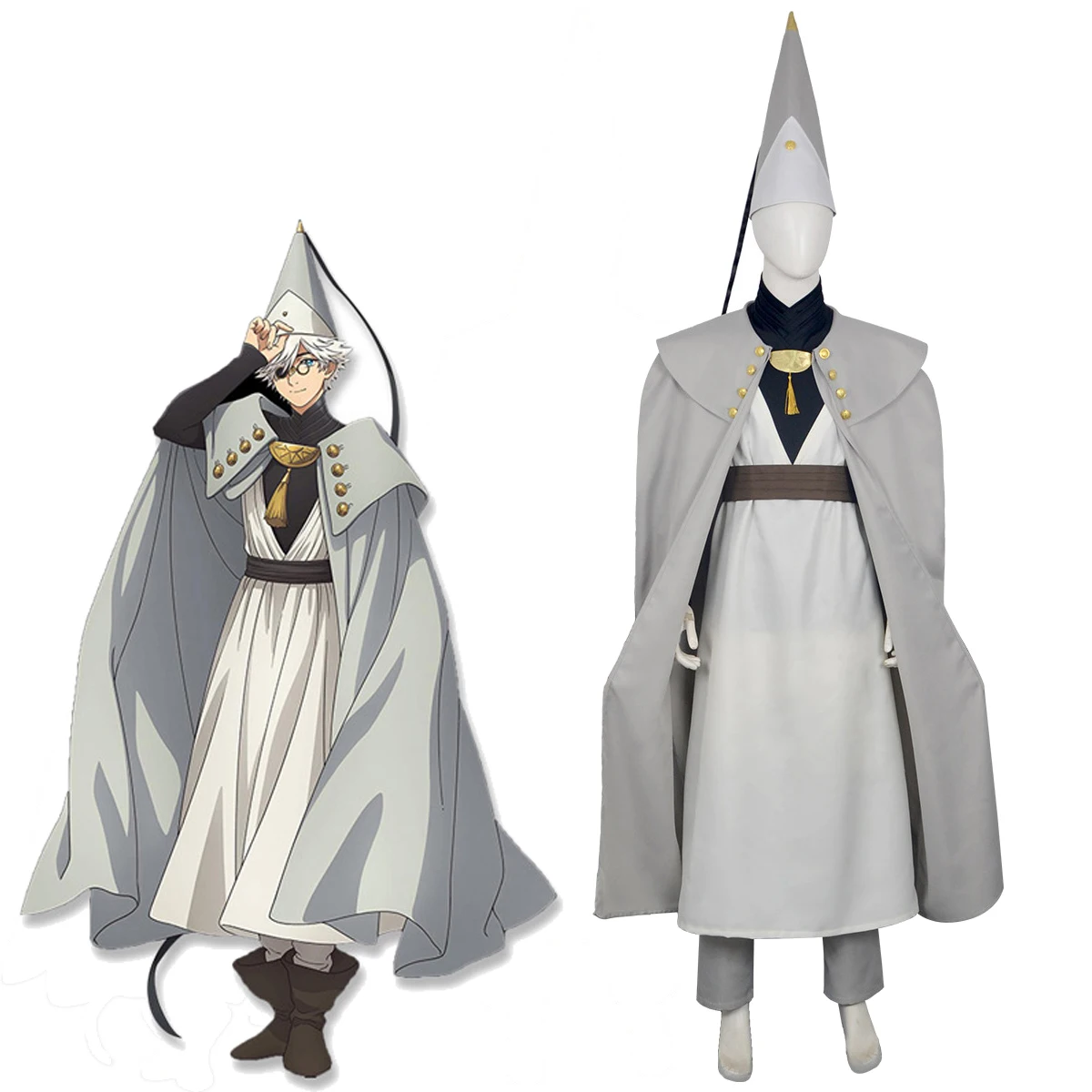 

Kifuri Cosplay Costumes Anime Witch Hat Atelier Role Play Uniform Halloween Carnival Party Outfit For Men