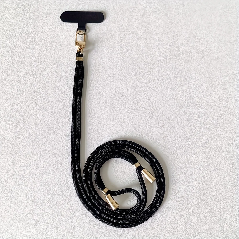 Verstelbare telefoonkoord, anti-drop telefoonriem voor op reis, lange verstelbare nekriem, duurzame effen kleur crossbody riem, functionele crossbody telefoonriem, duurzaam