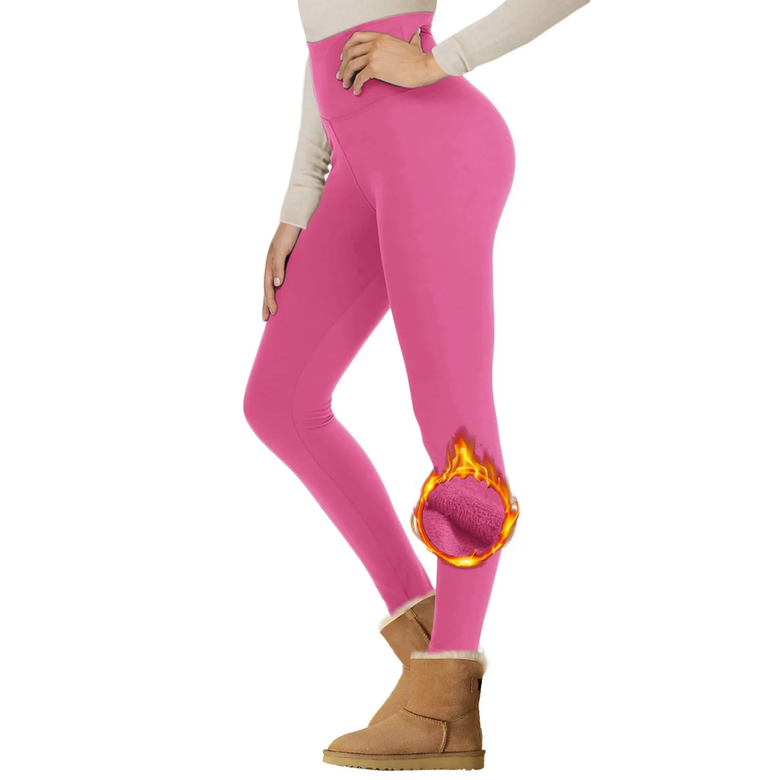 Leggings de inverno grosso para mulheres magro estiramento cor sólida cintura alta leggings quentes belos calças de veludo grosso senhoras yoga