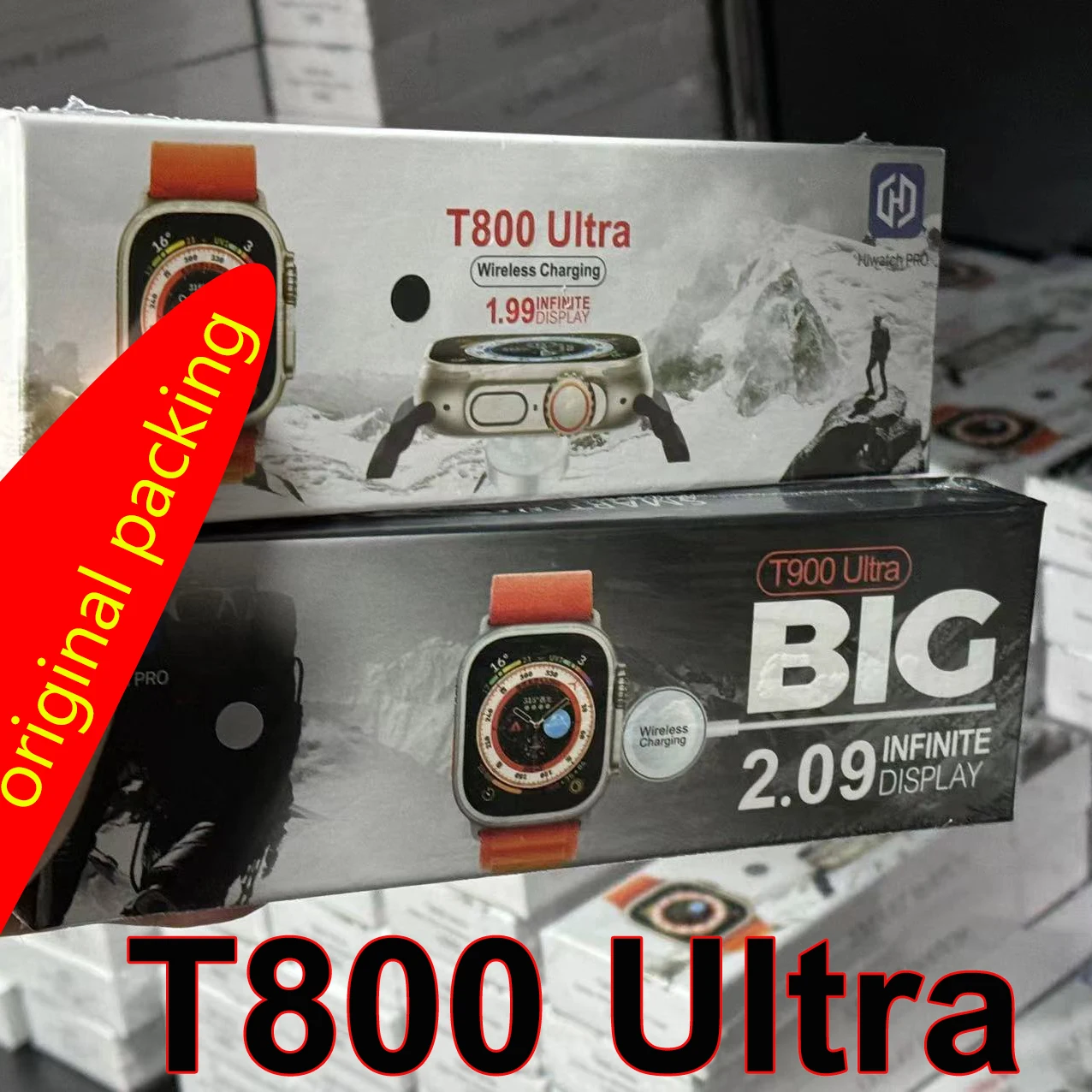 2025New T800 Ultra reloj inteligente hombres 49mm serie 8 2,3 "pantalla AMOLED NFC brújula impermeable para Apple Watch IWO Ultra 8 Smartwatch