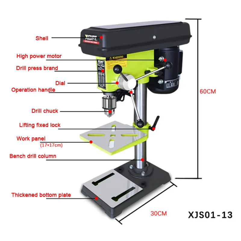 220v Bench Drill Multifunctional Small Industrial Bead Making Tool Mini Speed Control Small Drilling Machine Milling Machine