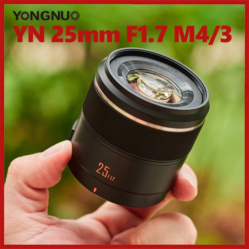 YONGNUO YN 25 مللي متر F1.7 M4/3 جبل عدسة الكاميرا فتحة كبيرة AF/MF القياسية رئيس عدسة لباناسونيك أوليمبوس G95 GF9 GX9 كاميرا