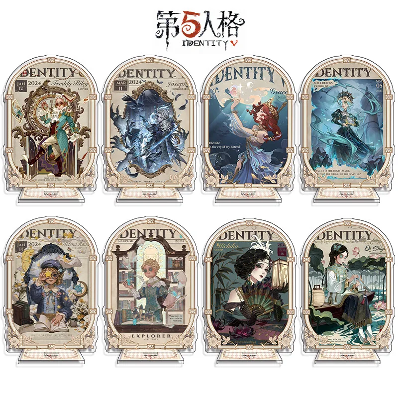 Game Identity V DIY Stand Acrylic Anime Figure Lucky Guy Reznik Emma Woods Helena Adams Model Plate Desk Decor Keychain 15cm