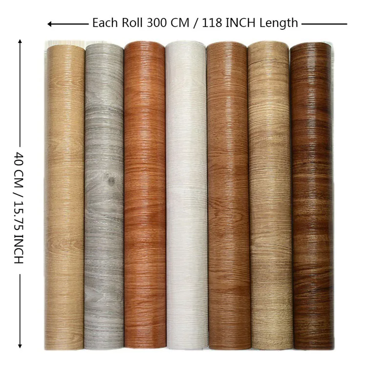 3D Waterproof Wood Grain Wallpaper Self-adhesive Wood Floor Stickers  Bedroom Living Room Home Decoration Wall Stickers