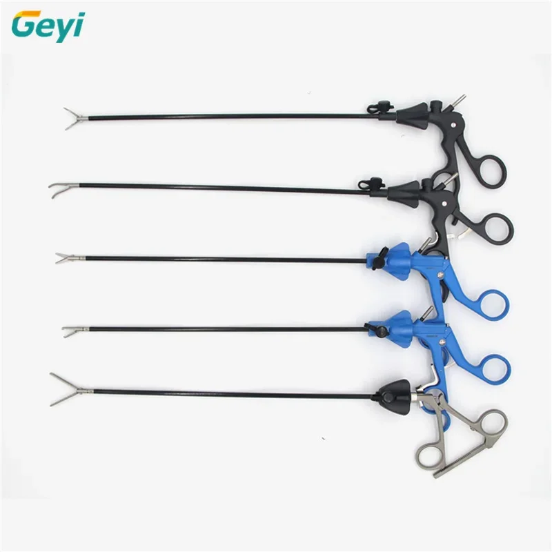 Geyi 5mm Laparoscopic Stomach Duck Jaw Grasping Forceps Handle With Lock