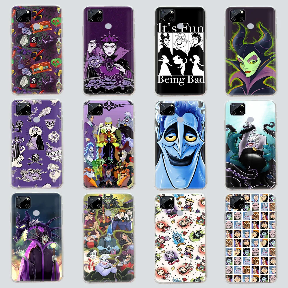 Transparent Case for Tecno Camon 15 16 17 17P 18 Premier 18I 18P 18T 19 POP 4 Pova 3 AIR 5P 5 LTE Pro Soft Cover Disney Villain