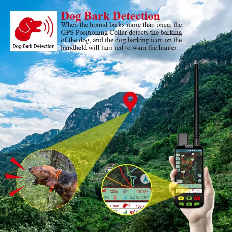 Eseek Global Satellite Hunting Dog Tracking Device Real Time Position Waterproof Hound Training Collar