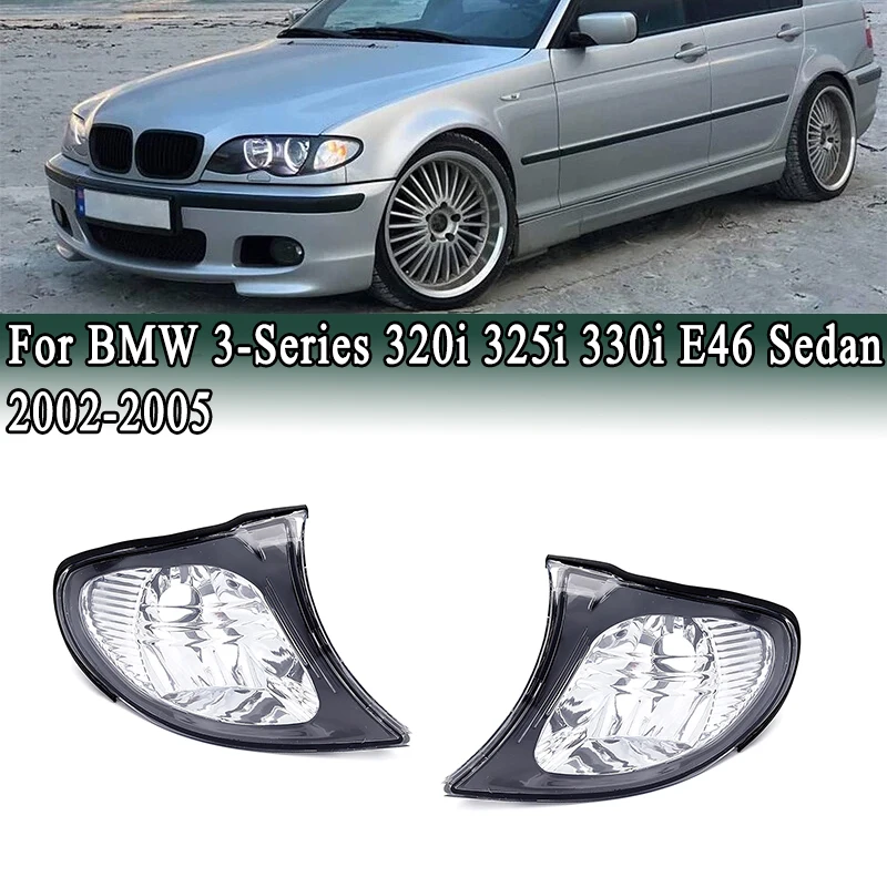 For BMW 3-Series 320i 325i 330i E46 Sedan 2002-2005 Corner Lights Brake Turn Signal Lamp (Without Bulb) 63137165860 63137165859