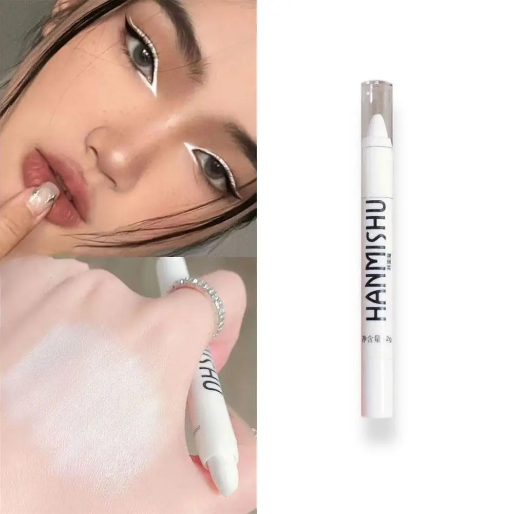 Shimmering destaque vara perolado fosco sombra deitado delineador prata iluminador caneta branca bicho da seda glitter sti h9u4