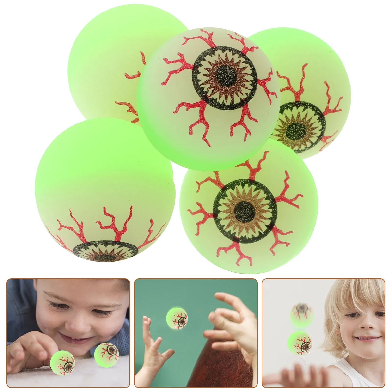

12Pcs Night Glow Elastic Balls Colorful Christmas Bounce Balls Party Favor Supplies Luminous Rubber Carnival Decoration