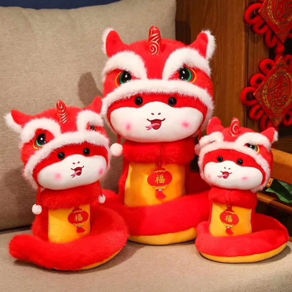 

Chinese Style Snake Year Plush Toy Good Luck PP Cotton Wealth Snake Year Mascot Toy Soft Cartoon Lucky Snake Doll Keychain