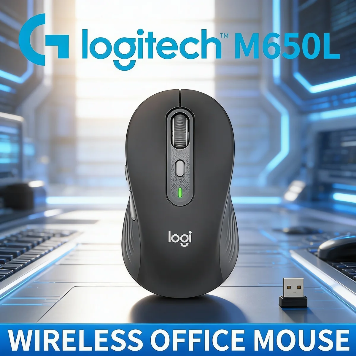 

Logitech M650L Office appearance benchmark, dual-mode wireless silent mouse, ergonomic lightweight design Ergonomic Grip + MK270